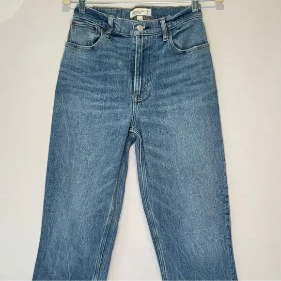 Abercrombie & Fitch Ultra High Rise 90s Straight Jean Vintage Comfort Stretch‎ - Picture 4 of 13